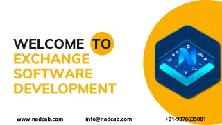 welcome to exchange software development
