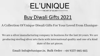 Buy Diwali Gifts 2021 - EL'UNIQUE