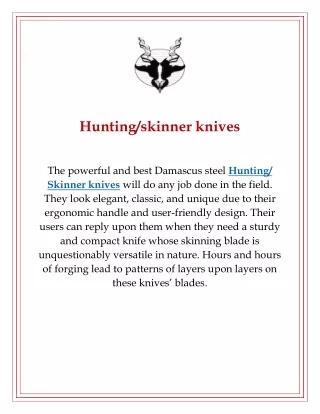 hunting skinner knives