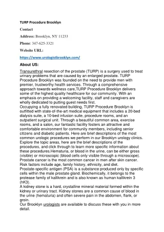 turp procedure brooklyn