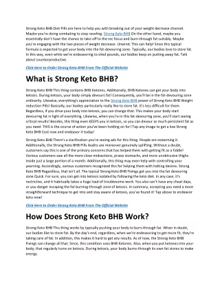 Strong Keto BHB Reviews