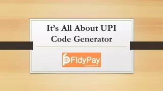 it s all about upi code generator