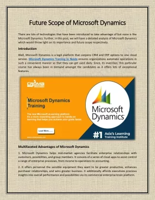 fut future scope of microsoft dynamics ure scope