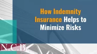 How Indemnity Insurance Helps to Minimize Risks