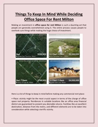 things to keep in mind while deciding office