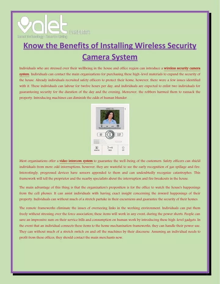 know the benefits of installing wireless security