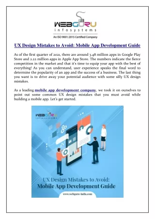 ux design mistakes to avoid mobile