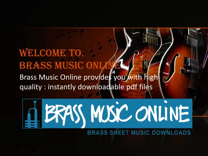 welcome to brass music online