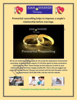 Make your Married life Happy and Successful with Premarital Counseling