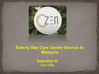 Services Provided By Elder Day Care Centers