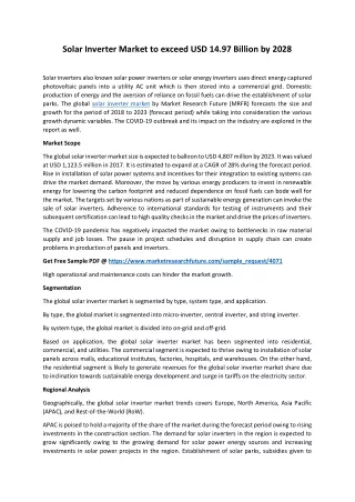 Solar Inverter Market