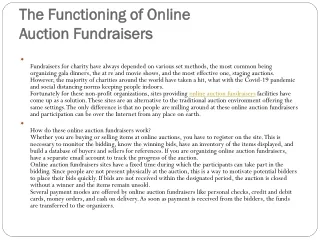 online auction fundraisers