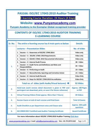 pas166 iso iec 17043 2010 auditor training