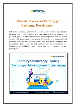 ultimate process of p2p crypto exchange