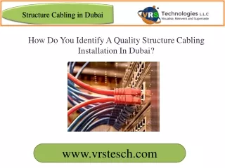 structure cabling in dubai