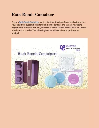 bath bomb container