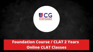 Foundation Course / CLAT 2 Years - Online CLAT Classes