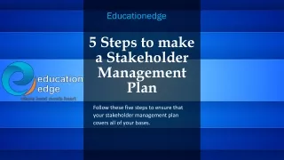 5 steps to make a stakeholder management plan