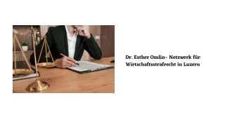 Dr. Esther Omlin– Netzwerk für Wirtschaftsstrafrecht in Luzern