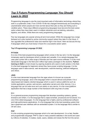 top 5 future programming language you should