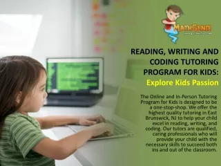 READING, WRITING AND CODING TUTORING