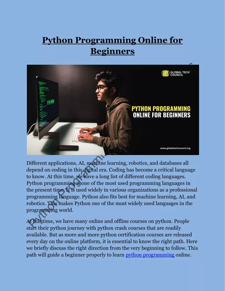 python programming online for beginners