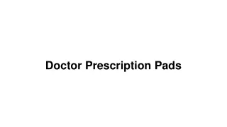 Doctor Prescription Pads