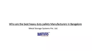 Who are the best heavy duty pallets Manufacturers