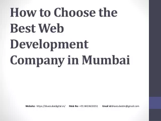 How to Choose the Best Web Development Company