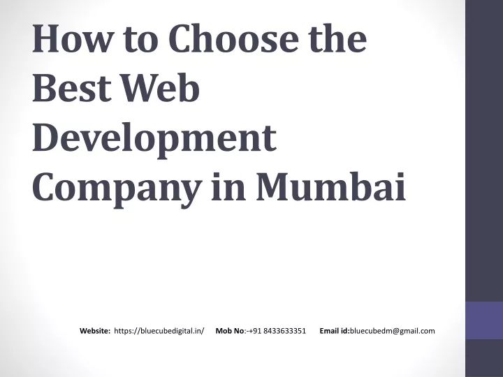 how to choose the best web development company in mumbai