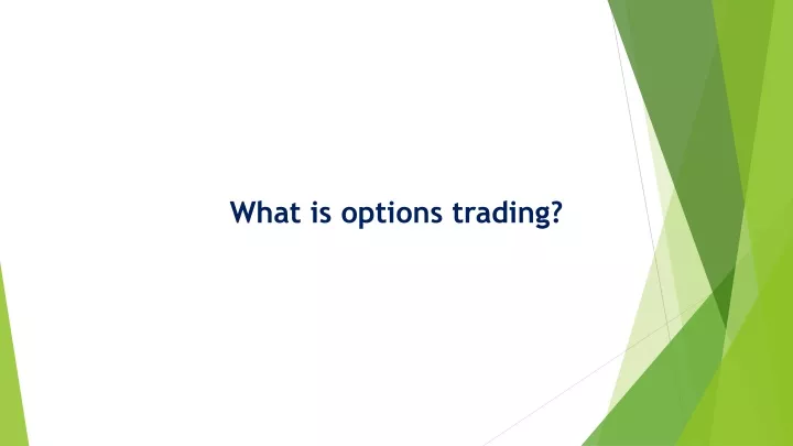 what is options trading