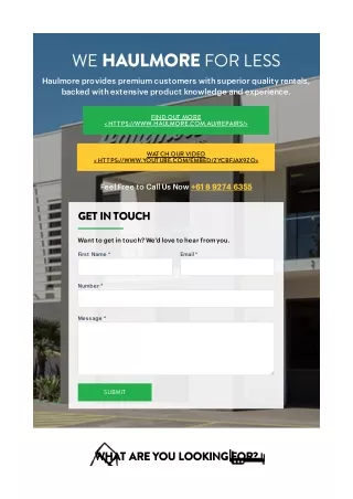 we haulmore for less