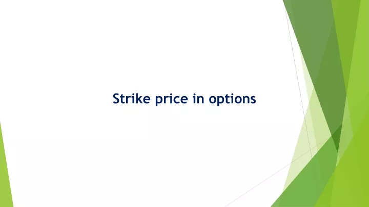 strike price in options
