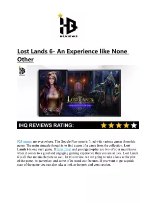 lost lands 6 an experience like none other