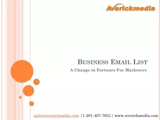 Business Email List-AVERICKMEDIA