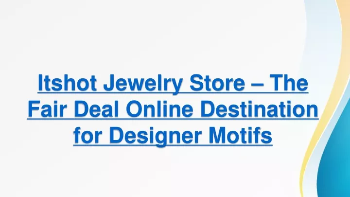 itshot jewelry store the fair deal online