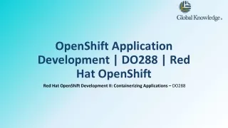 openshift application development do288 red hat openshift