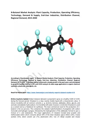 n butanol market analysis plant capacity
