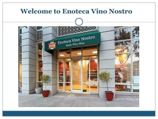 Welcome to Enoteca Vino Nostro