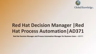 red hat decision manager red hat process automation ad371