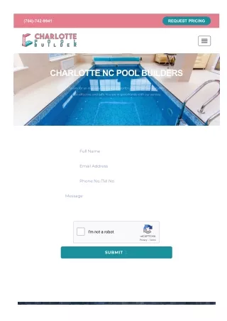 Charlotte NC Pool Builders