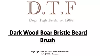 Dark Wood Boar Bristle Beard Brush