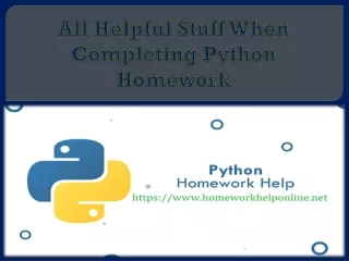 All Helpful Stuff When Completing Python Homework!