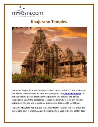 khajuraho temples