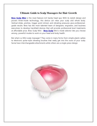 ultimate guide to scalp massagers for hair growth