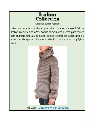 busca comprar cazadoras geospirit para una mujer