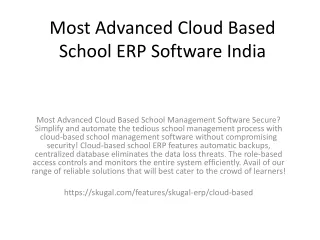 most advanced cloud based school erp software india