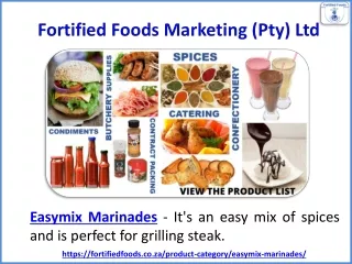 Easymix Marinades - Fortified Foods