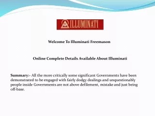 Online Complete Details Available About Illuminati