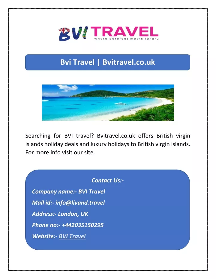 bvi travel bvitravel co uk